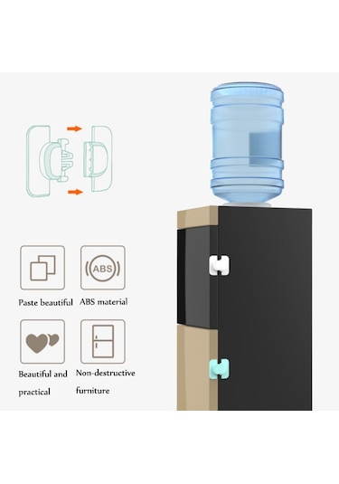 Sones 5 Adet Bebek Buzdolabı Su Sebili Güvenlik Kilidi Bebek Güvenlik Ürünleri Mavi