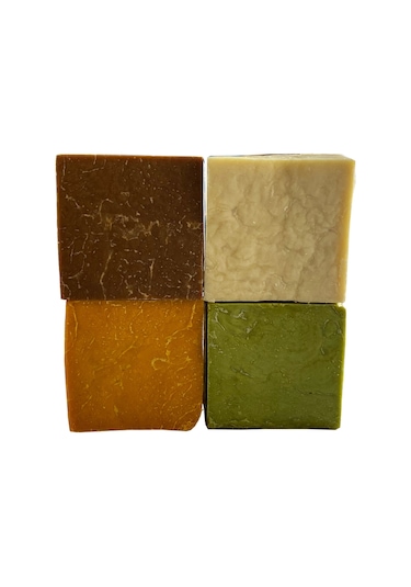 4'lü El Yapımı Sabun Seti Katran + Kükürt + Sarı Bıttım + Defne Sabunu