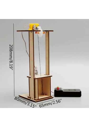 ECE Asansör Modeli Yapma Deney Seti Kumandalı Tornavida Ve Boya Seti İle Demonte