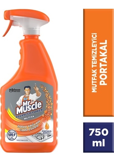 Mr. Muscle Mutfak Yağ Çözücü Sprey Portakal 4 x 750 ML