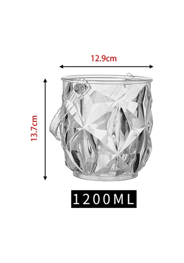 Homyl Şampanya Şişeleri Için İçecek Soğutma Küveti Otel Berrak Kristal Çok Renkli