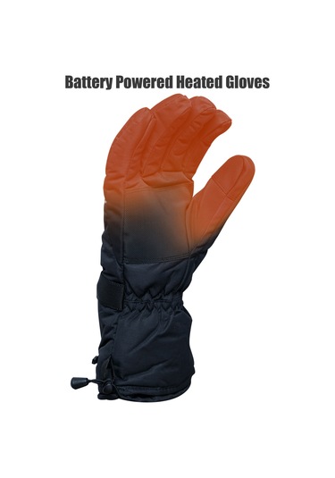 Geeksen Sıcaklık Ayarlı Sıcak Elek Eldiveni, Su Geçirmez Kayganlık Engeli, Fleece İç, Dokunmatik Parmak, Kayak Bisiklet Winter Outdoor, Xl Siyah Siyah