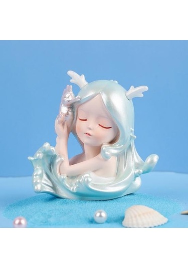 D Trendy Deniz Kızı Heykelcik Yaratıcı Parlak Renkli Narin