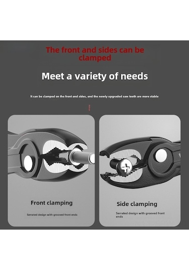 Tongxida 8 Çok Fonksiyonlu Kayar Vida Çıkarıcı, Paslanmaz Çivi Çekici, Açılabilir Balık Pense Plastik Kaplı