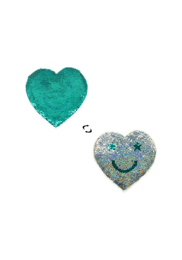 Suntek Aşk Kalbi - Aplike Renk Değiştiren Yama Üzerine Payet Dikmek Nakışlı El Sanatları