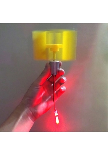 Rüzgar Türbini Dikey Pervane Elektrik Üretme Led Yakma Deney Seti