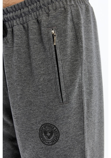 Axxel Erkek Gri Fermuar Cepli Düz Paça Eşofman Alt-p601 Gri