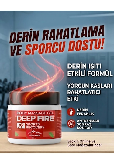 Deep Fıre Vücut Masaj Jeli Sports Recovery Body Massage Gel 100 Mg