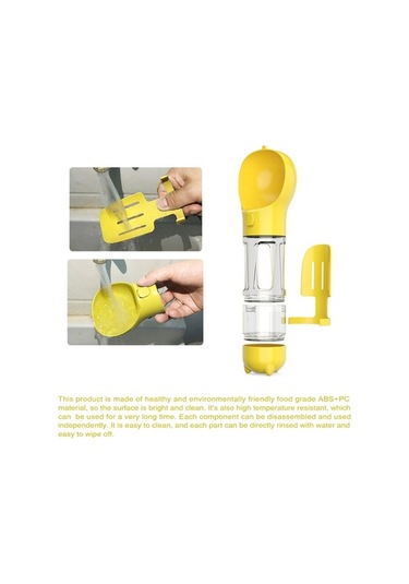 Pazly Çok İşlevli Köpek Seyahat Su Bardağı, 300ml, Abs+pc, Mavi, Yeşil, Pembe, Sarı Köpek Maması Evcil Hayvan Su Dağıtıcısı, Besleyici Kürek Tabure