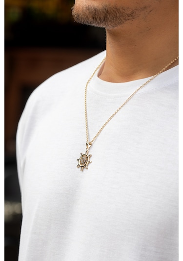 Cenova Kuyumculuk 14 Ayar Altın Dümen Erkek Kolyesi