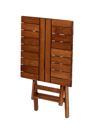 Bahçeme Kaş 60X60 Katlanabilir Ahşap Bahçe Balkon Masası-