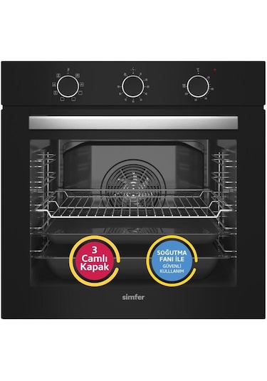 Simfer SB8220 - T3500 - SD8703 QS Mekanik Siyah 3'lü Ankastre Set