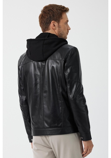 Renato Siyah Deri Ceket 001