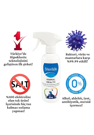 Sterilox Animal Health Yara Ağız Göz Bakım Solüsyonu 400 ML