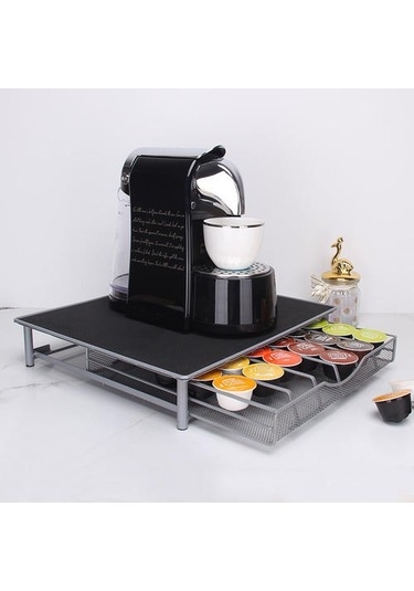 Metal Kahve Pod Tutucu Demir Krom Kaplama Ekran Kapsül Raf Standı Depolama Rafları Forstorage Tutucular & Amp Raflar