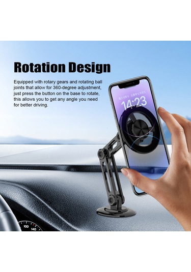 Tenfowee 360 Dönebilen Güçlü Mıknatıslı Araç Telefon Tutucu - Esnek Ayarlanabilir Kol İle Güvenli Sürüş Diğer