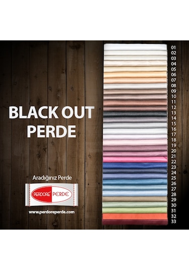 Perdore Blackout Karartma Perde Işık Geçirmeyen Perde Fon Perde