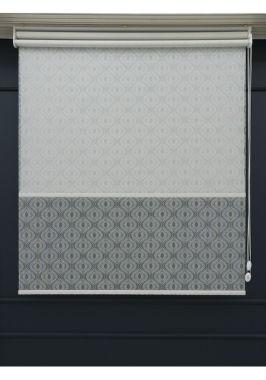 Çift Mekanizmalı Tül+stor Güneşlik Perde Çiftli Sistem - 2 Perde Tek Ürün Beyaz2