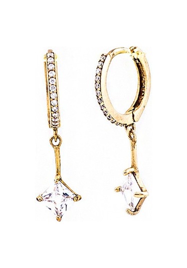 Masaliko Sallantılı Gümüş Küpe Sb782, 925 Ayar Gümüş - Çift / Altın Altın