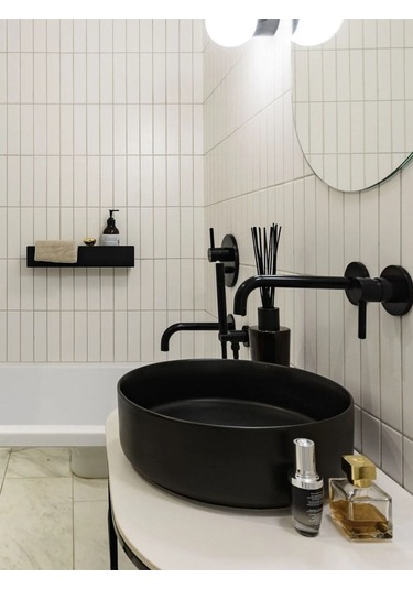 Dione Store Metal Banyo Rafı- Şampuanlık - Şampuan Düzenleyici Siyah