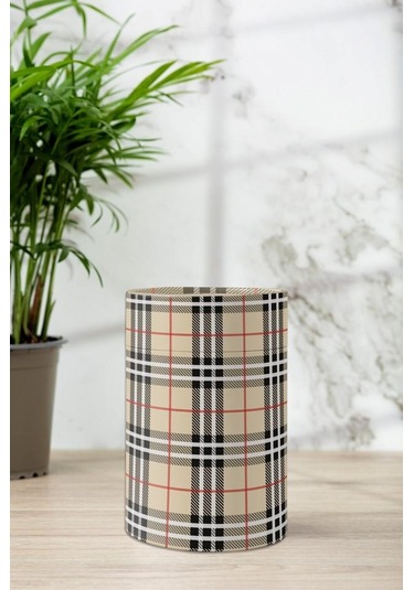 No8 10'lu Ekose Desen Silindir Kutu