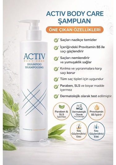 Actıv Body Care Şampuan 360 Ml + Saç Kremi Seti 360 Ml
