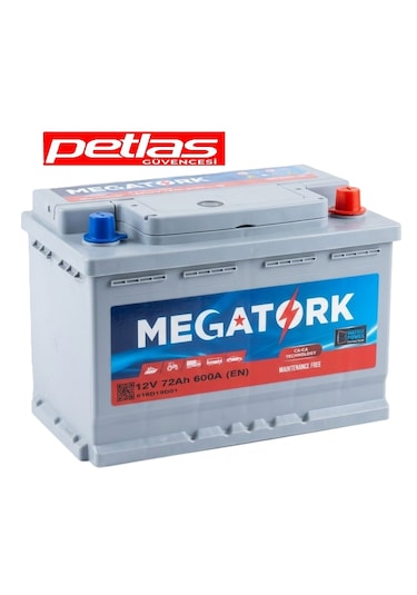 Megatork 12v 72ah 600a Standart Akü