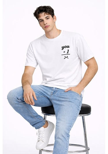 Sevgili Kombini You I Yazılı Çift Tişört Oversize Unisex Partner Kombin Seti Beyaz