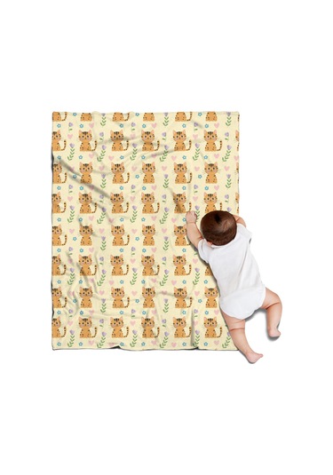 Cat Desenli 30x40 İnç Flanel Polar Battaniye, Yumuşak, Kalın, Tüm Mevsimler-a23 Cat Floral Heart