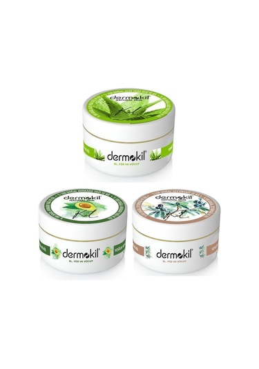 Dermokil El Ve Yüz Kremi Aloevera Avokado Zeytinyağı 3 x 300 ML