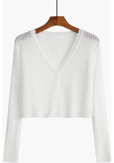 Beyaz Güneş Korumalı Giyim Kadın Buz İpek Yaz İnce Şal Örme Hırka Etek Uzun Kollu Üst Kadın Xl Beyaz