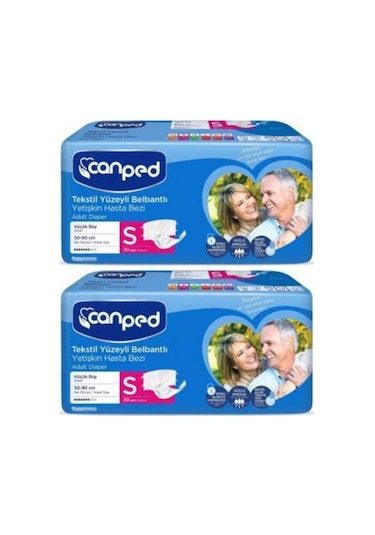 Canped Tekstil Yüzey Belbantlı Hasta Bezi S 2 x 30'lu