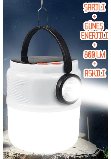 Qianfan 5 Modlu Şarjlı Güneş Enerjili Solar Aydınlatmalı Kamp Mavi