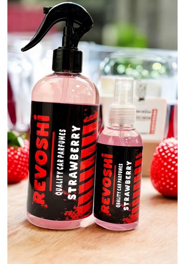 Revoshi 500ml Çilek + 150 Ml Çilek Sprey Araç Koku Seti