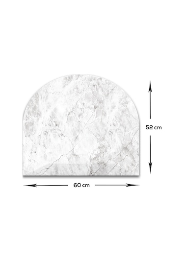 Decorita Cam Ocak Arkası Koruyucu | Oval Şekilli | Taş Görünümlü