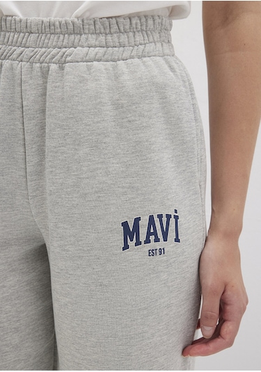 Mavi - Mavi Logo Baskılı Gri Eşofman Altı 1010757-82816 Gri