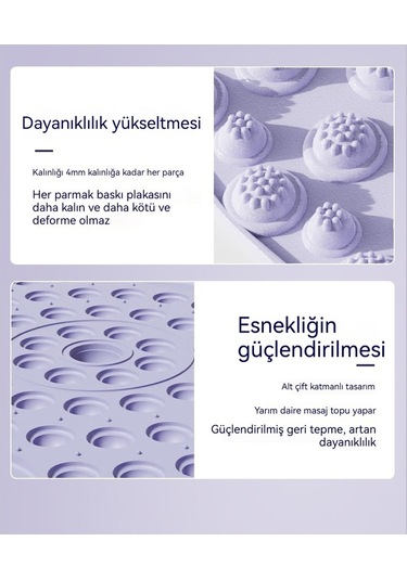 Soulader Evde Rahatlatıcı Yoga Ve Ayak Masajı İçin Çift Parça 55 Cm Terapi Pedi Gri