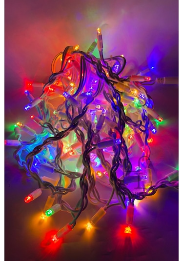 10 Metre Rgb İp Led Yılbaşı Süsü Ip65 Dış Mekan Eklenebilir Beyaz Kablolu Dekoratif Led Işık Renkli