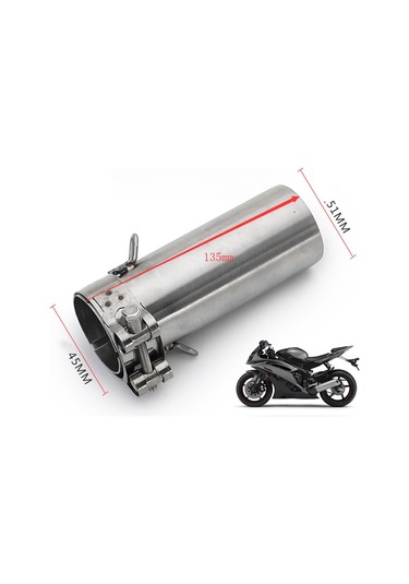 Homyl 51mm Motosiklet Egzoz Orta Bağlantı Borusu Tüpü Yamaha