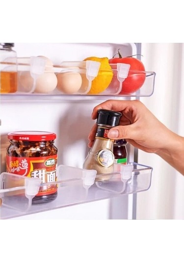 Çok Amaçlı Buzdolabı Raf Ayırıcı 10 Adet Şeffaf