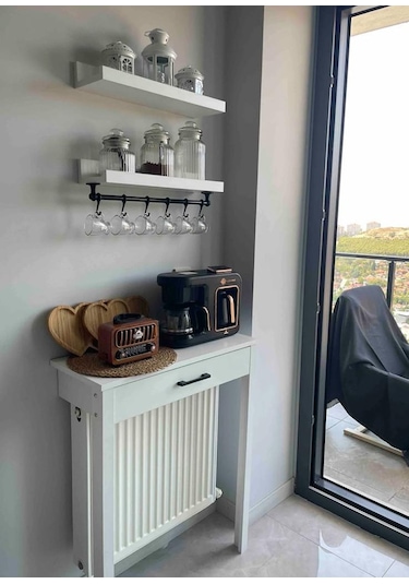 Kahve Köşesi Takımı Beyaz 70 X 30 X 92 Beyaz