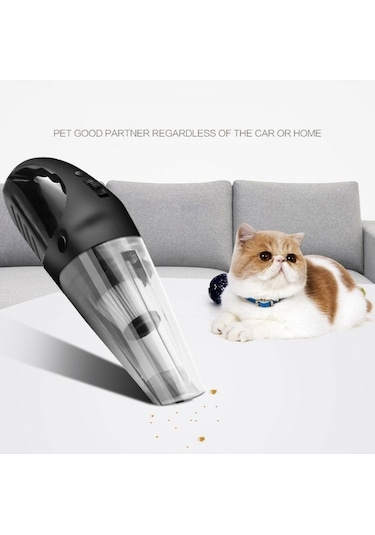 CBTxGlobal Islak Ve Kuru El Tipi Yüksek Güçlü Taşınabilir Araç Süpürgesi R-6052c Usb Kablolu Elektrikli Süpürge Siyah