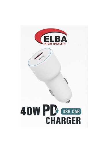 Elba 40w Pd Usb Araç Şarj Cihazı Süper Hızlı Şarj Gücü