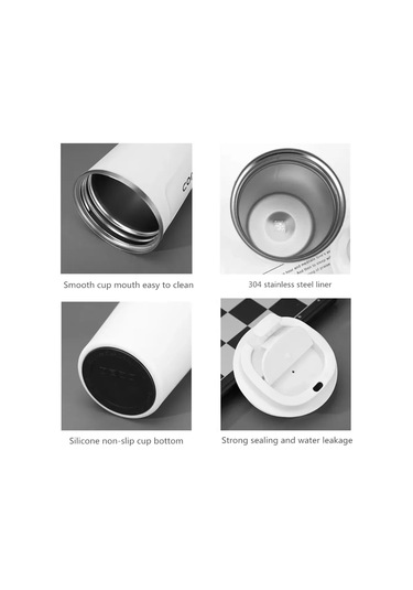 380/510 Ml Kahve Kupa Araba Termos Kupa Leak Proof Seyahat Diğer Siyah