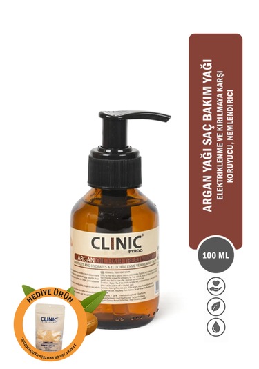 Clinic Pyroo Argan Saç Bakım Yağı 100 ML