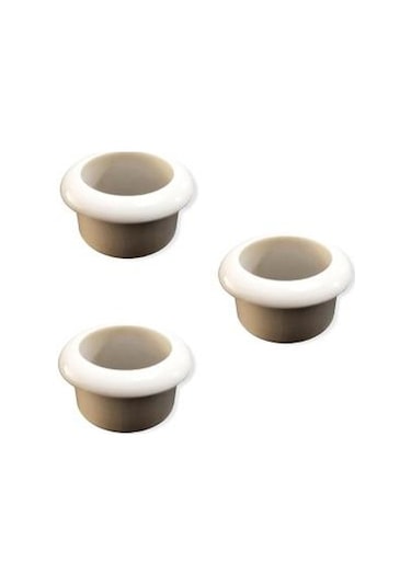 3 Adet Doğalgaz Flex için Mermer Üstü Delik Tıpası Yüzük Beyaz