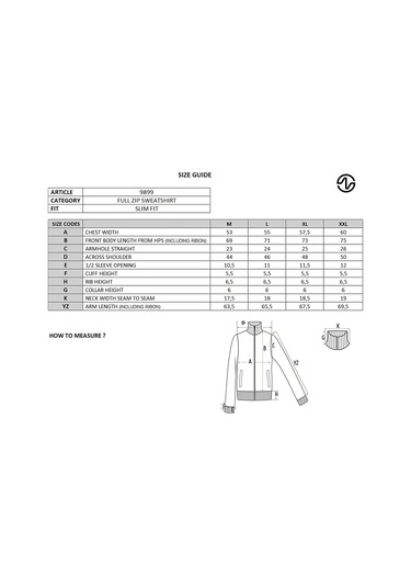 Arma Erkek Slim Fit Örme Interlok Basic Tam Fermuar Dik Yaka Sweatshirt %80 Pamuk %14 Polyester %6 Elastan K30324989902 Gri - Füme Arma Erkek Slim Fit Örme Interlok Basic Tam Fermuar Dik Yaka Sweatshirt %80 Pamuk %14 Polyester %6 Elastan K30324989902 Gri - Füme