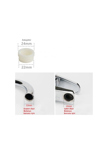 Yapıtaşı Yt23 3Fonksiyonlu Mutfak Bataryası Boru Başlığı