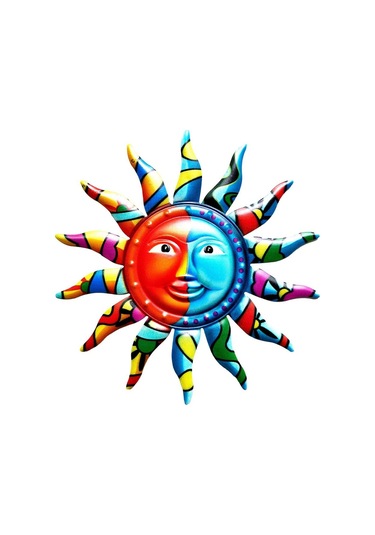 Suntek Renkli Metal Güneş Duvar Dekoru Asılı Mutfak Çit