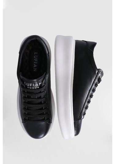 Lufian Erkek Gage Deri Sneaker Ayakkabı 112230205 Siyah Siyah